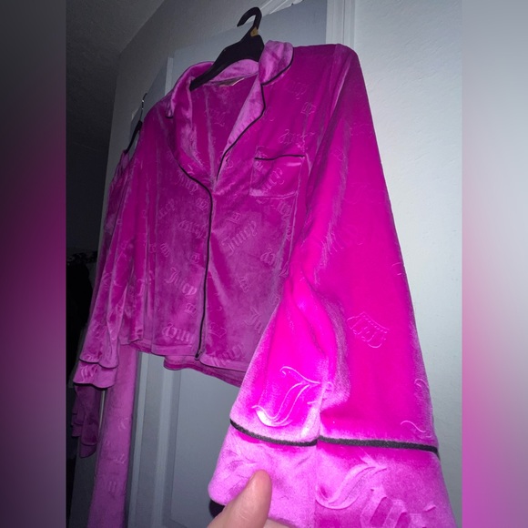 Juicy Couture raspberry velour 2Pc Pajama Set size XL - Picture 8 of 8